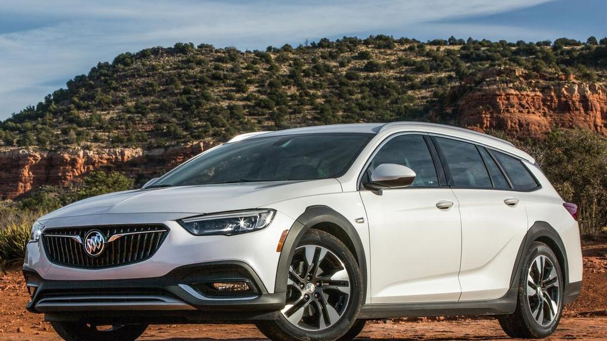 The 2019 Buick Regal TourX is a premium station wagon based on the midsize Regal sedan. It comes with a turbocharged 250-horsepower engine and eight-speed automatic transmission.