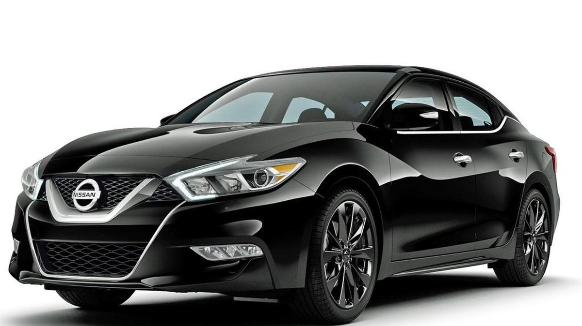 The eighth-generation Nissan Maxima, which was completely revised for the 2016 model year, is enhanced for 2017 with the addition of standard Apple CarPlay iPhone connectivity, becoming the first Nissan vehicle to add the feature. The Midnight Edition package, shown here, is available on SR models for an additional $1,195.