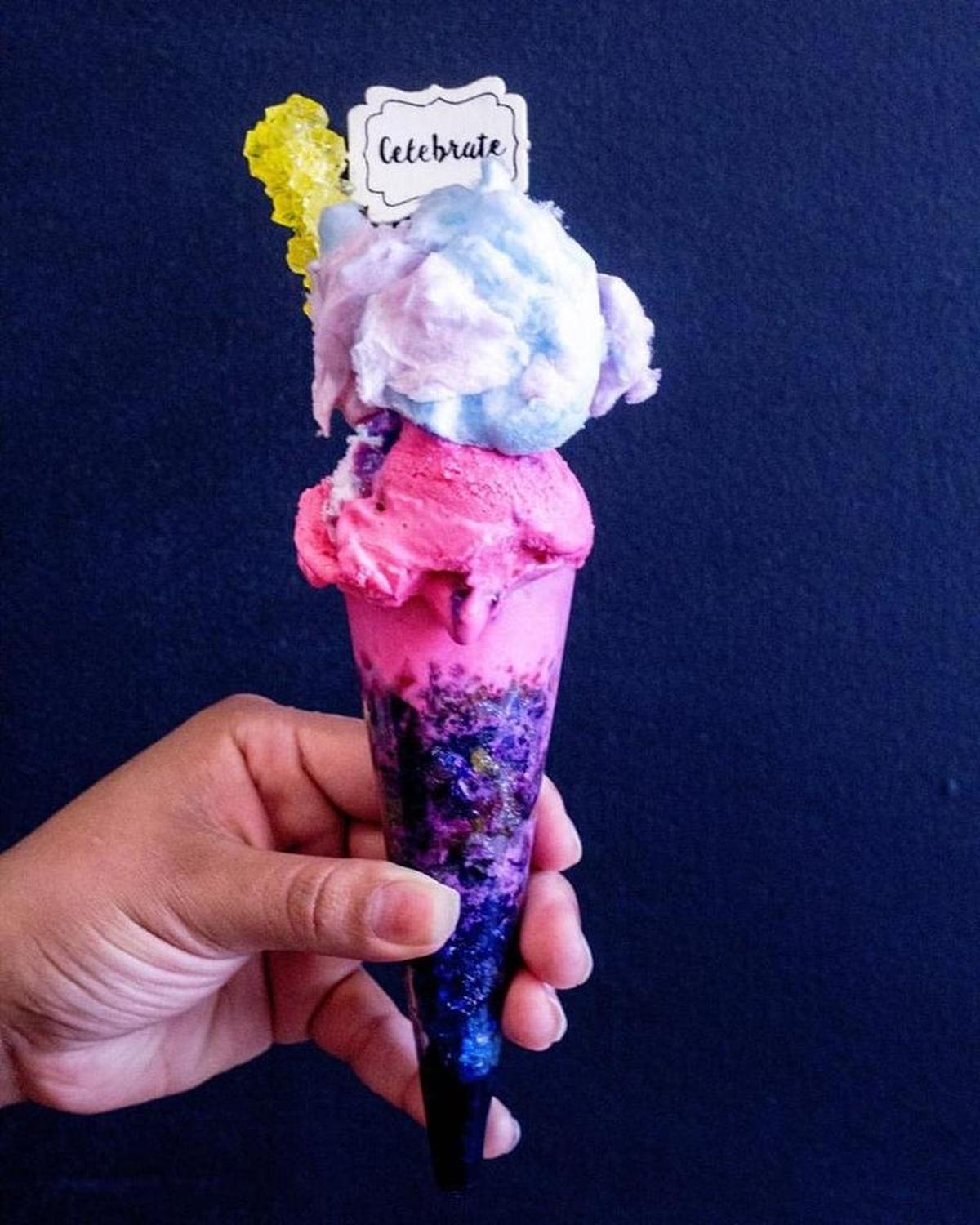 Ice Cream Wasted’s Sugary Puffy Cloud topped with spiked cotton candy. Well, just because.