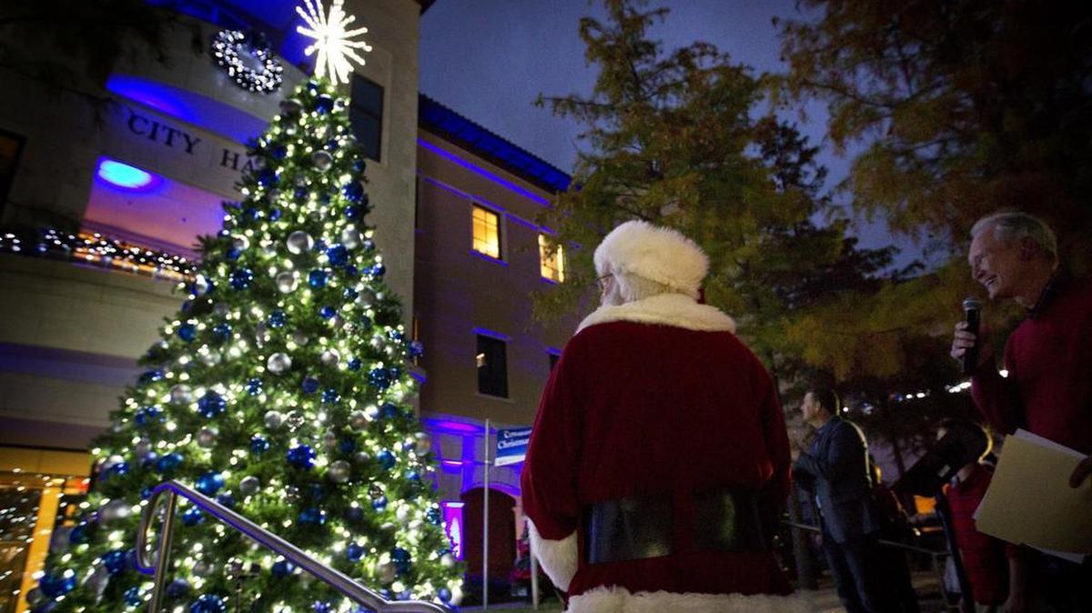 Colleyville held its annual Christmas Tree Lighting Celebration in front of City Hall in 2016.