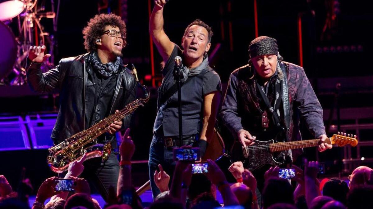 Bruce Springsteen and the E Street Band perform at Dallas’ American Airlines Center on April 5, 2016.