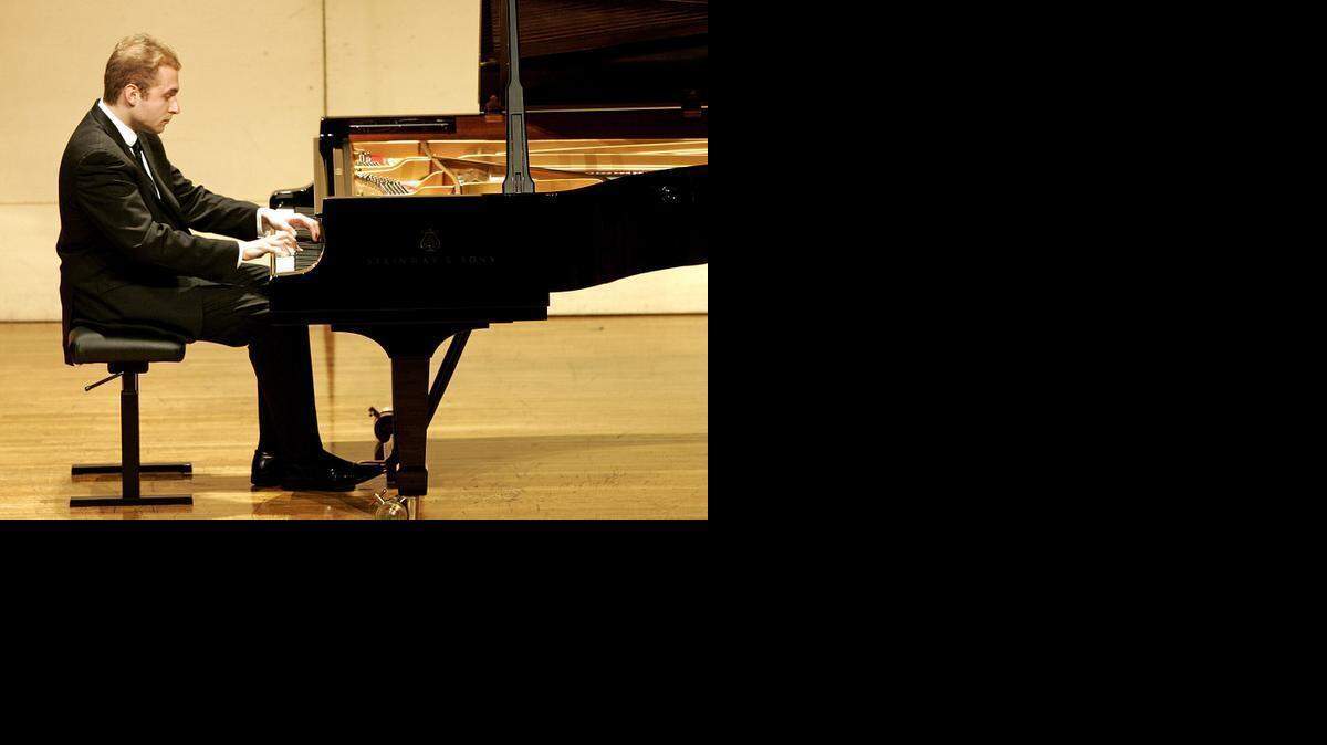 
Adam Golka, here shown playing at the memorial service for pianist Jose Feghali.

