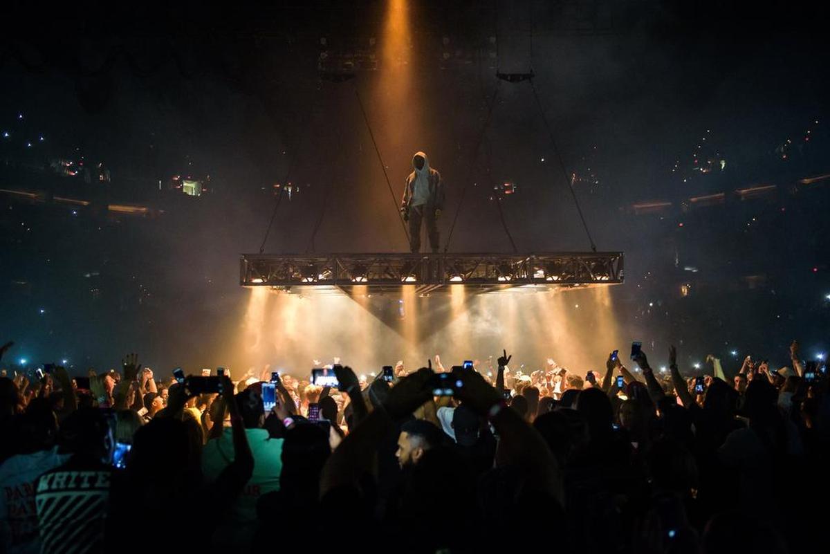Kanye West performs at the Verizon Center in Washington, D.C., as part of his Saint Pablo tour.