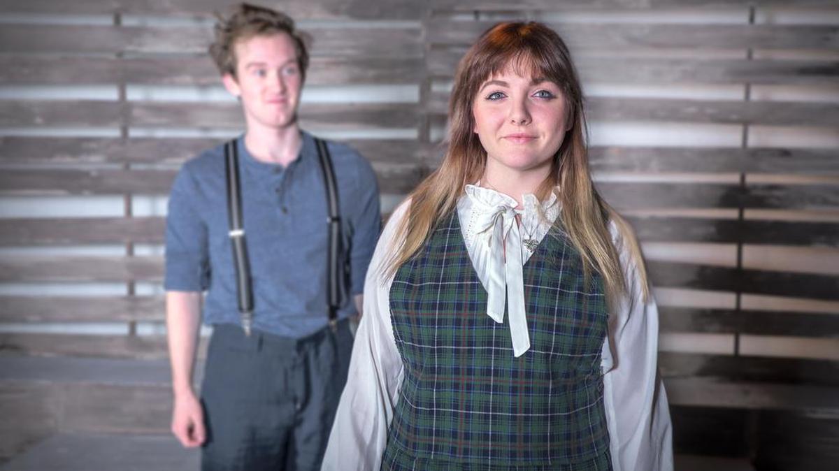 Peter (Chapman Blake) and Molly (Dani Holway) in “Peter and the Starcatcher” at Onstage in Bedford