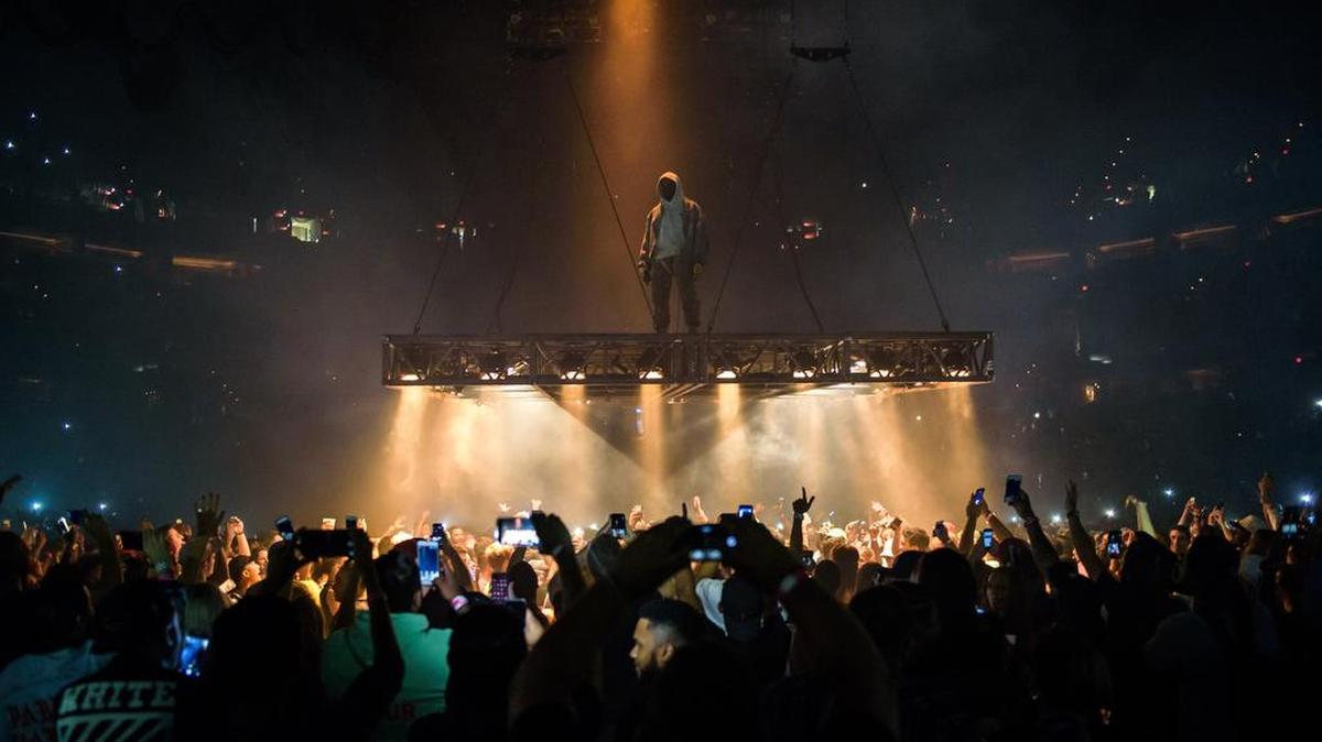 Kanye West performs at the Verizon Center in Washington as part of his “Saint Pablo” Tour.