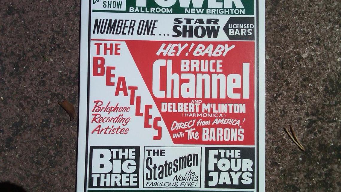 
Poster from a British show where both The Beatles and Delbert McClinton were performing in the early ‘60s
