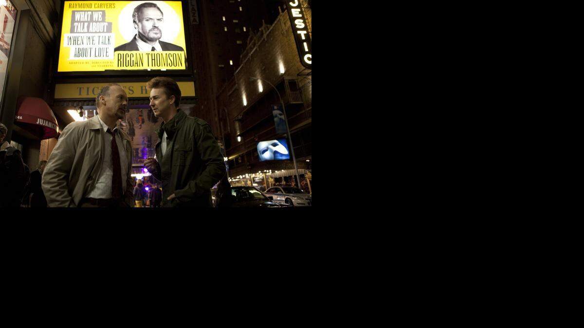 
Michael Keaton and Edward Norton in ‘Birdman.’ The film was named best of the year by the Dallas Fort Worth Film Critics Association
