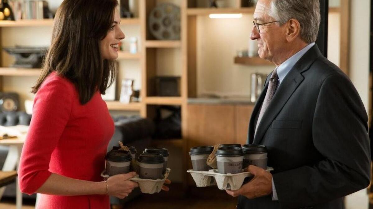 
Anne Hathaway and Robert DeNiro in ‘The Intern’
