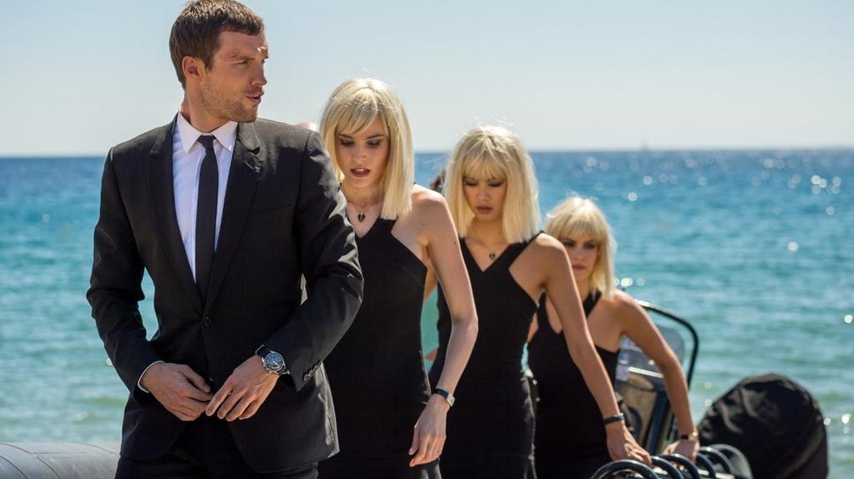 
Ed Skrein and Loan Chabanol, Gabriella Wright and Tatiana Pajkovic in ‘The Transporter Refueled’
