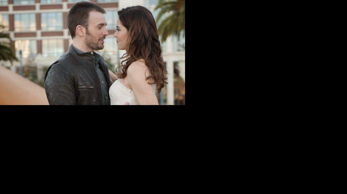
Chris Evans and Michelle Monaghan in ‘Playing It Cool’
