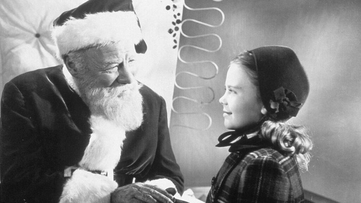 Edmund Gwenn, with Natalie Wood, won an Oscar for his role in Miracle on 34th Street.