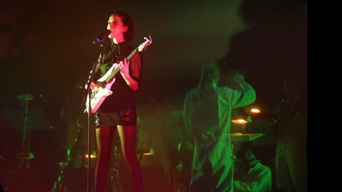 
St. Vincent performs with the Dallas Symphony Orchestra conducted by Assistant Conductor Karina Canellakis May 17, 2015.
