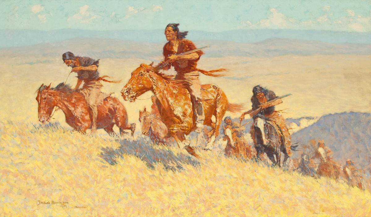 Frederic Remington (1861-1909), The Buffalo Runners-Big Horn Basin, 1909, oil on canvas.