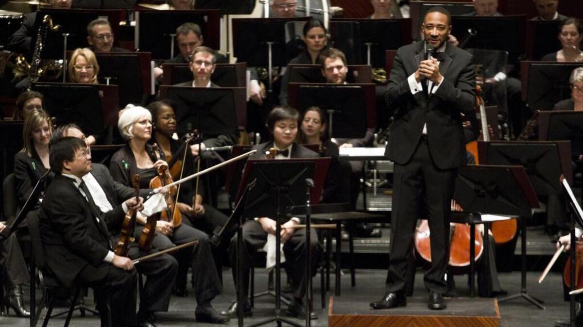 The Fort Worth Symphony Orchestra performs its "A Night at the Oscars" program, with actor and guest conductor for the evening, Damon Gupton.