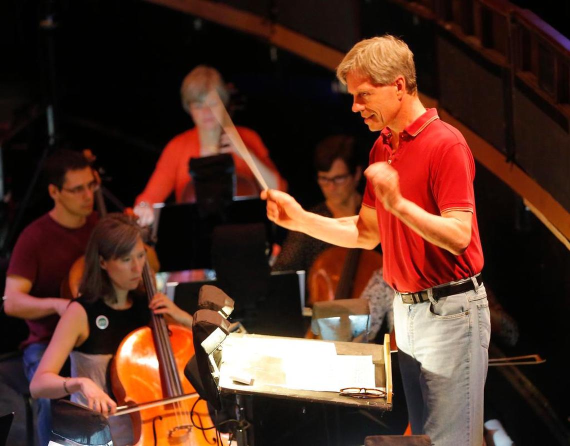 Joe Illick, shown directing the Fort Worth Symphony Orchestra during a dress rehearsal for the Fort Worth Opera production of “The Barber of Seville” last year, will be the opera’s new artistic director.