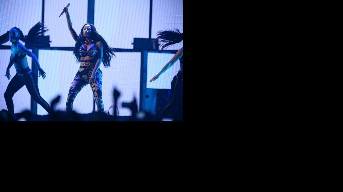 
In this Sept. 19, 2014 file photo, Nicki Minaj performs at the iHeartRadio Music Festival in Las Vegas, Nev. 
