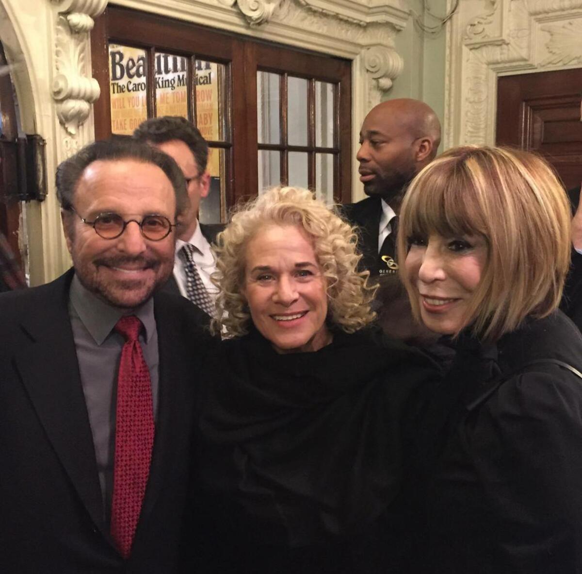 Barry Mann, Carole King and Cynthia Weil at the London opening of “Beautiful” on Feb. 25, 2015.