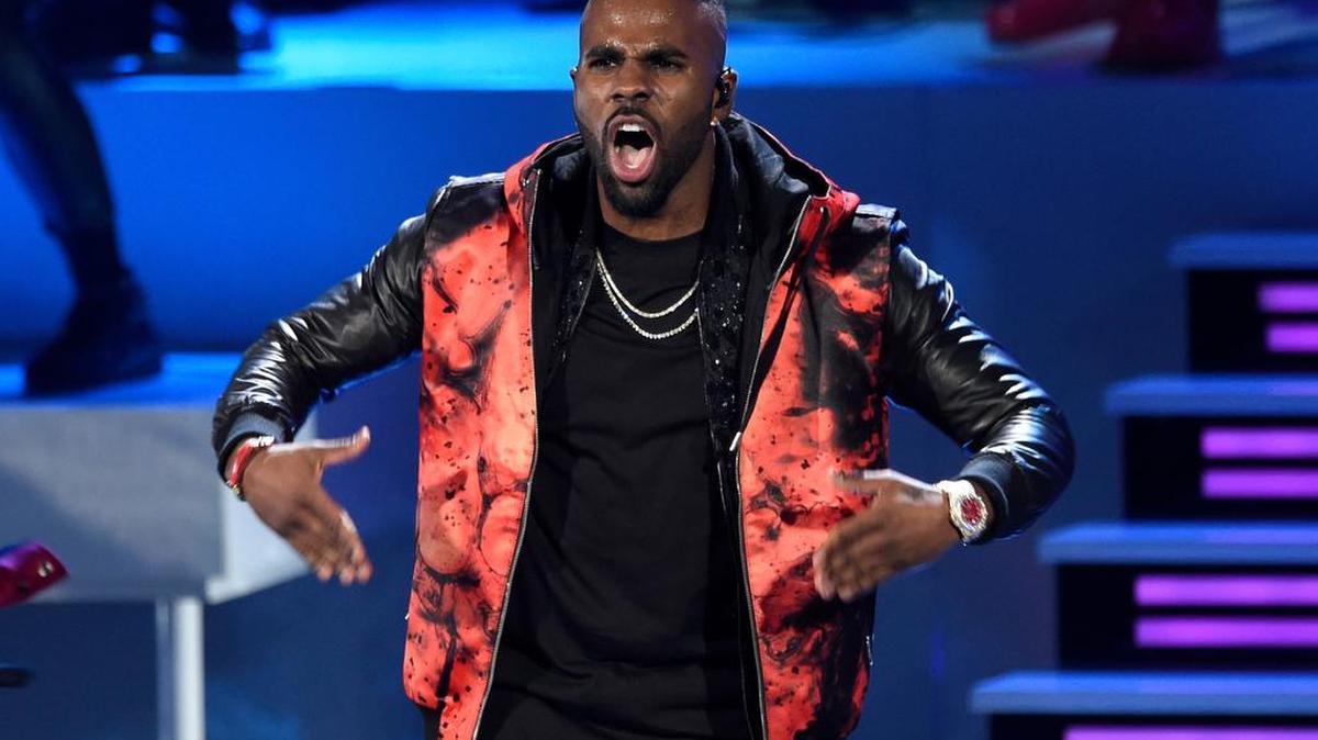 In this Jan. 6, 2016 file photo, Jason DeRulo performs at the People's Choice Awards in Los Angeles.