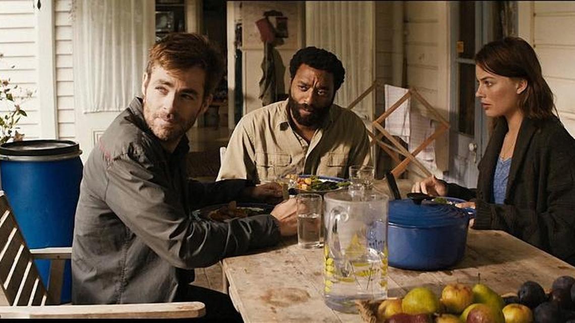 
Chris Pine, Chiwetel Ejiofor, and Margot Robbie in ‘Z for Zachariah’
