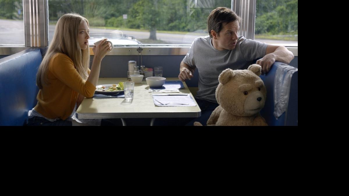 
Amada Seyfried, Mark Wahlberg and Ted in Ted 2
