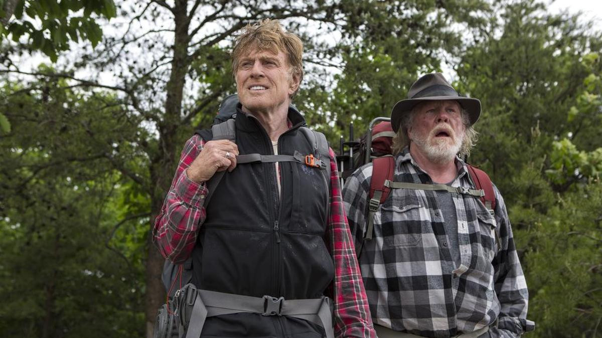 
DF-04885 (l to r) Robert Redford stars as Bill Bryson and Nick Nolte as Stephen Katz in Broad Green Pictures upcoming release, A WALK IN THE WOODS. Credit: Frank Masi / Broad Green Pictures
