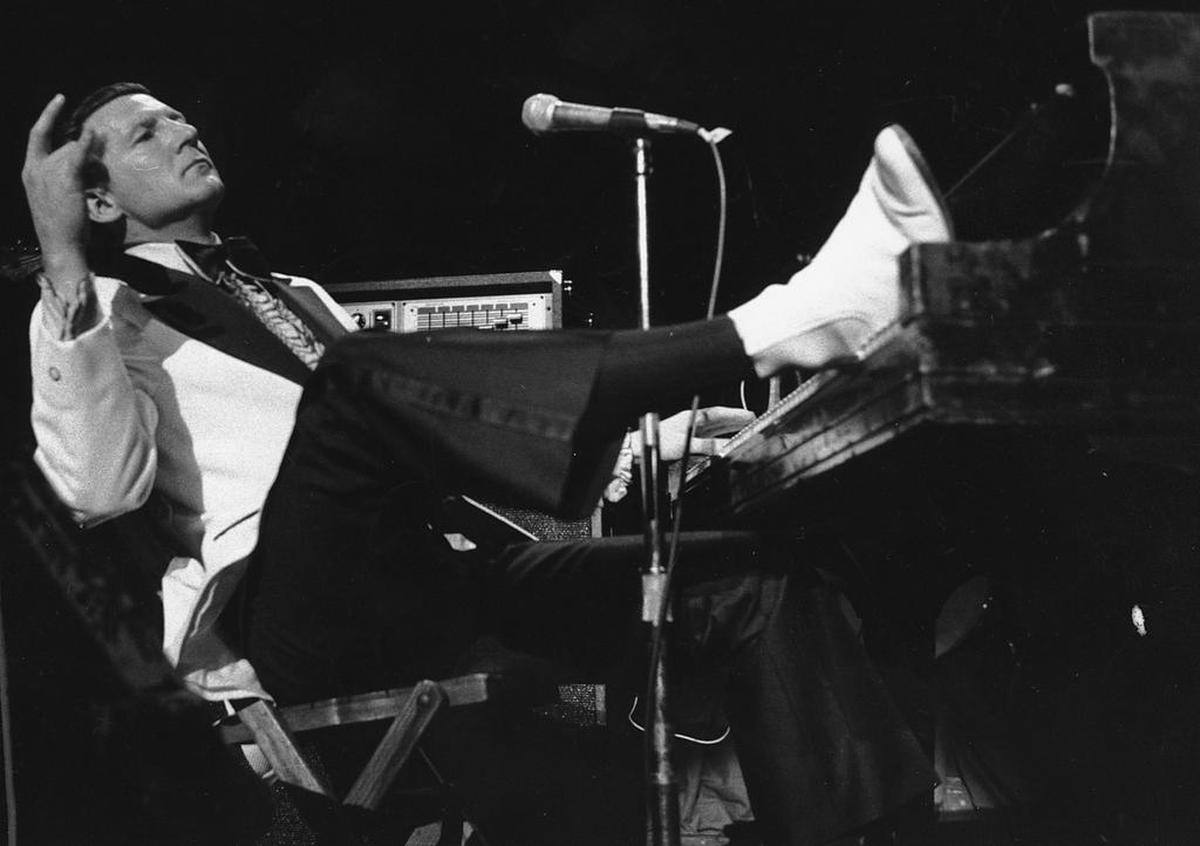 Jerry Lee Lewis at New York’s Madison Square Garden on March 14, 1975.