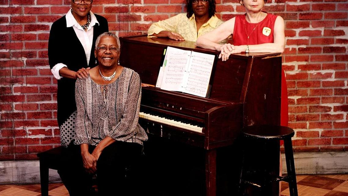 
Managing director Glenda Thompson, left, co-founder Marian Eastman, seated, board President Ellen Benson and artistic consultant Sharon Benge, right, at Jubilee Theatre.


