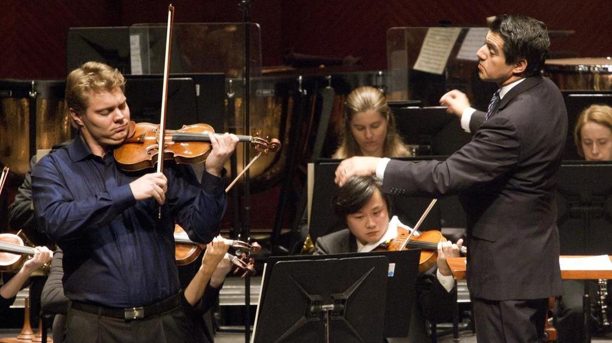 
Violinist David Coucheron joins the Fort Worth Symphony Orchestra for night two of the Classical Masters Festival at Bass Hall. 
