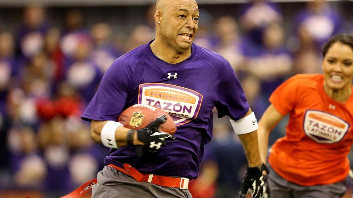 Martinez, at a Super Bowl event last year, says he likes to challenge himself. He recently went back to college.