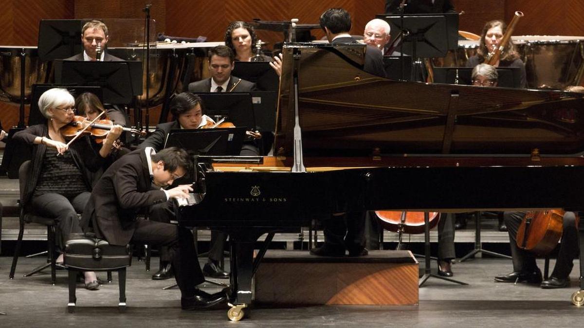 
Pianist Steven Lin plays Beethoven’s Piano Concerto No. 1 with the Fort Worth Symphony Orchestra on Friday, Aug. 28, 2015.
