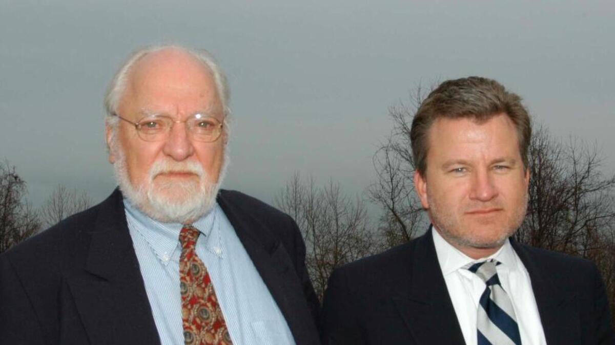 Author William E. Butterworth IV, right, with his father, William E. Butterworth III