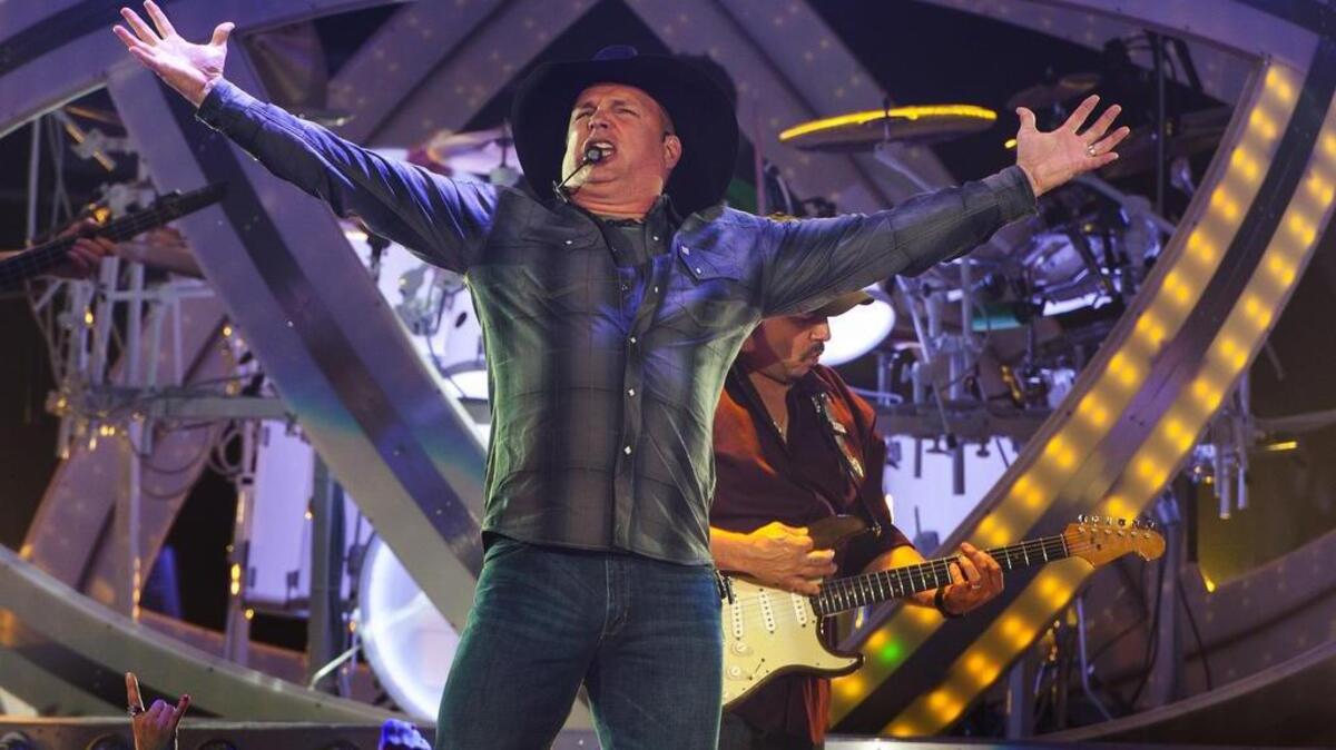 
Country music star Garth Brooks kicks off his Garth Brooks World Tour at the Allstate Arena on Sept. 4, 2014, in Rosemont, IL.
