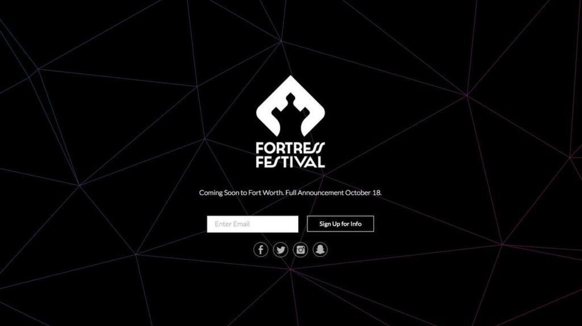 Screen grab of Fortress Festival’s website.