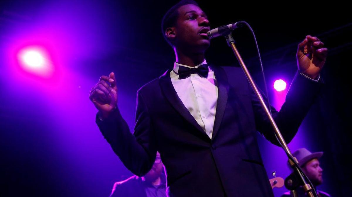 Leon Bridges performs at the South Side Ballroom in Dallas May 10, 2015.