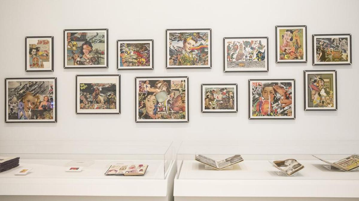 
Pieces by Japanese artist Kaiichi Tanaami hang on the wall at the International Pop exhibit preview at the Dallas Museum of Art on Wednesday, Oct. 7, 2015.
