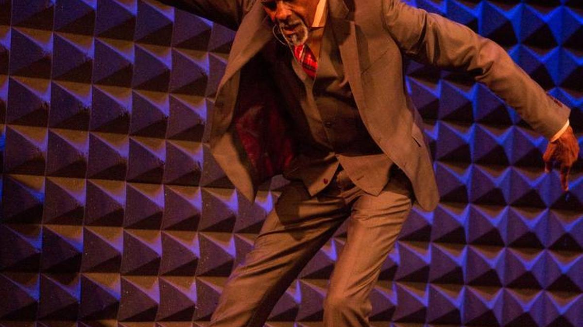 Gus Solomons Jr. during a performance of "I Used To Be Taller" at Joe's Pub in New York City.