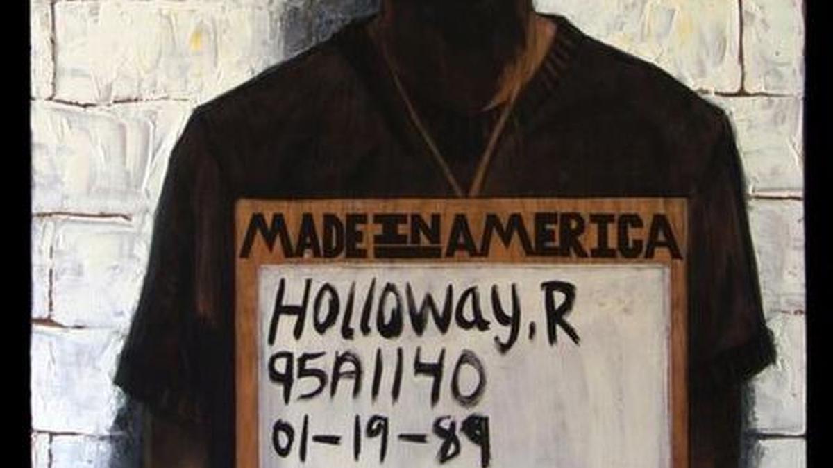 
Made in America (2015), by Riley Holloway, charcoal/oil

