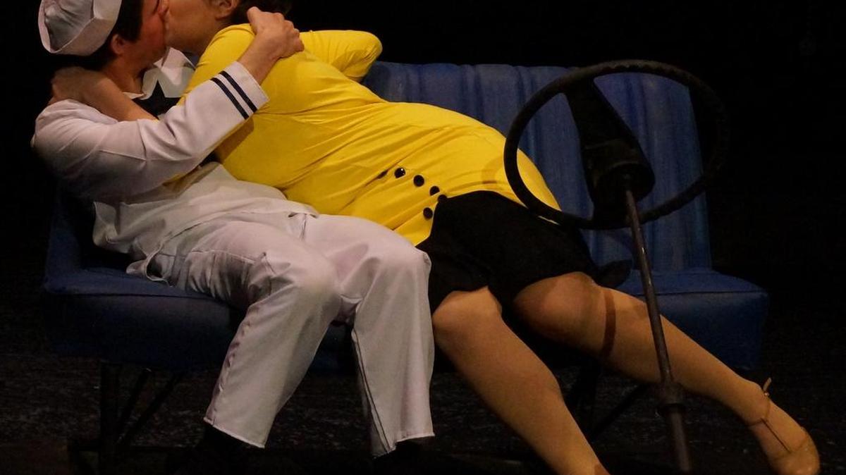 Lance McDougall as Chip and Olivia Cartwright as Hildy Esterhazy in “On the Town.”