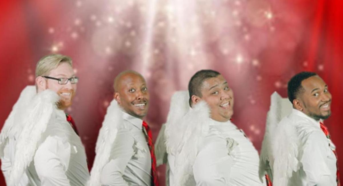 Joshua Sherman, Branden A. Bailey, Jason Philip Solis and Jamall Houston in “Plaid Tidings”