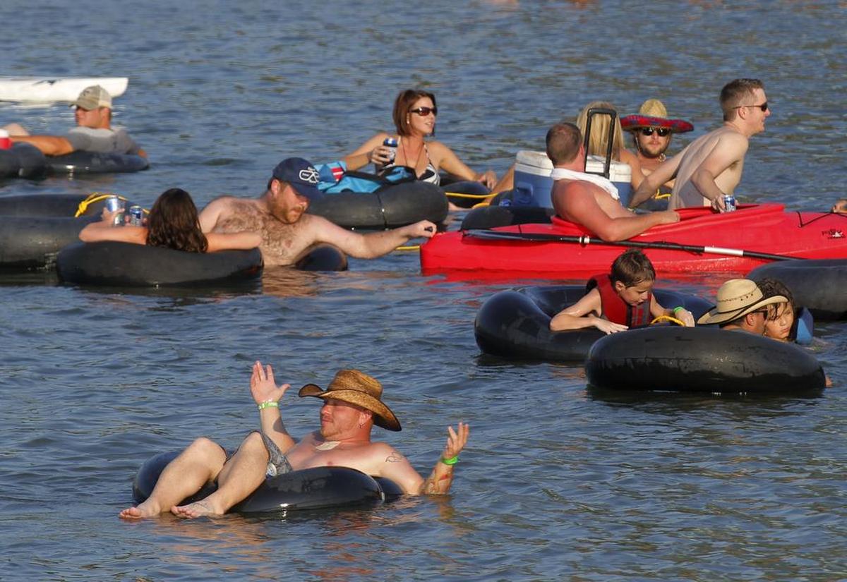 Floaters relax and stay cool at Rockin’ the River.