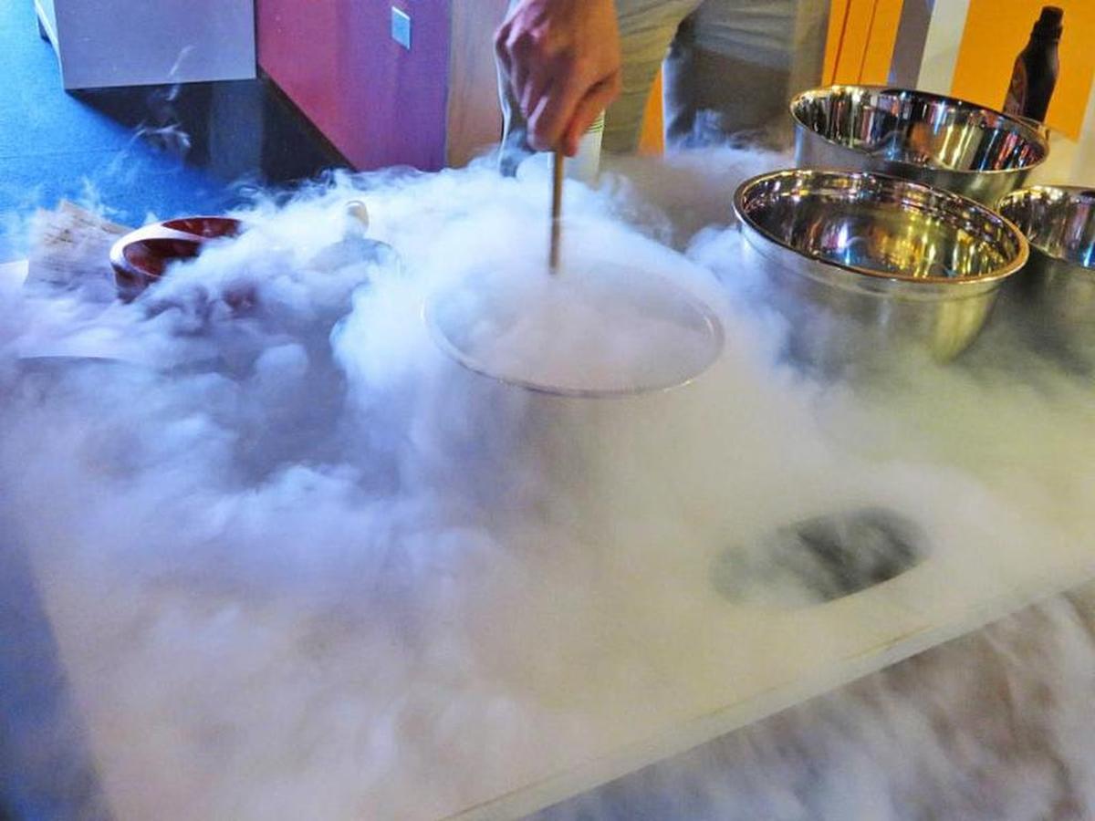 Liquid Nitrogen creates ice cream beer.