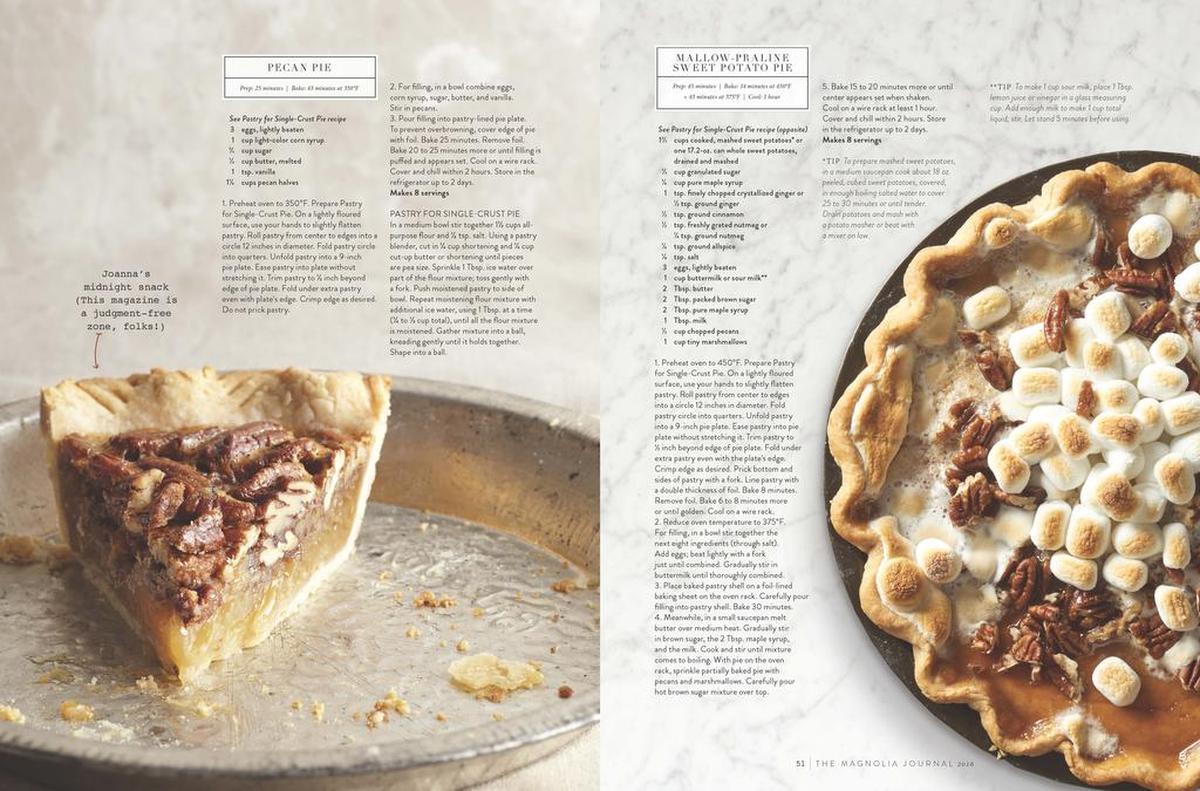 Joanna Gaines’ recipes from the debut issue of “The Magnolia Journal”