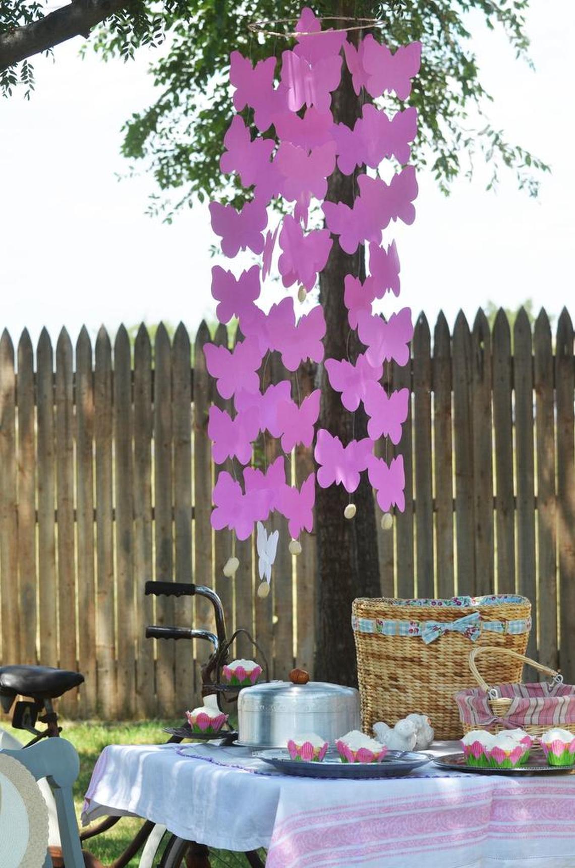 Butterfly paper mobile