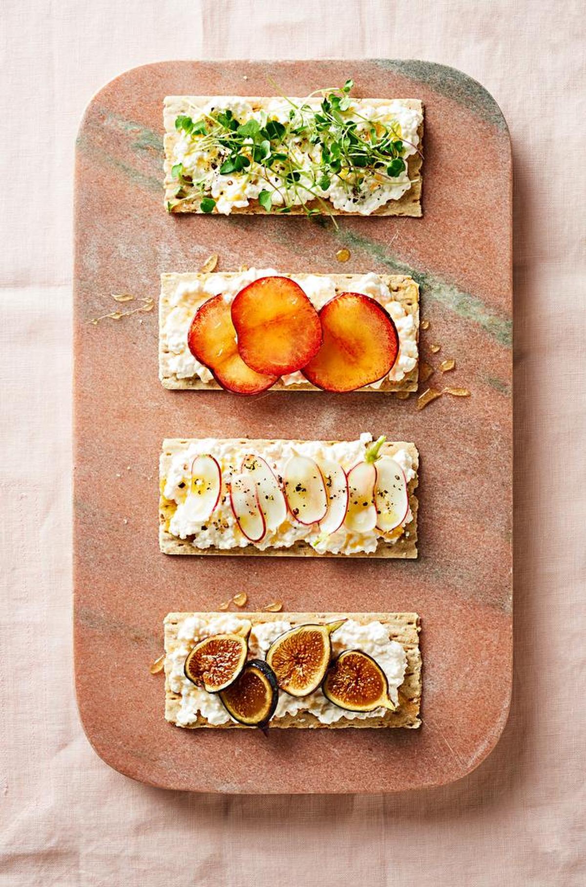 Experiment with delicious ways to dress up cottage cheese with different combinations of condiments and veggies