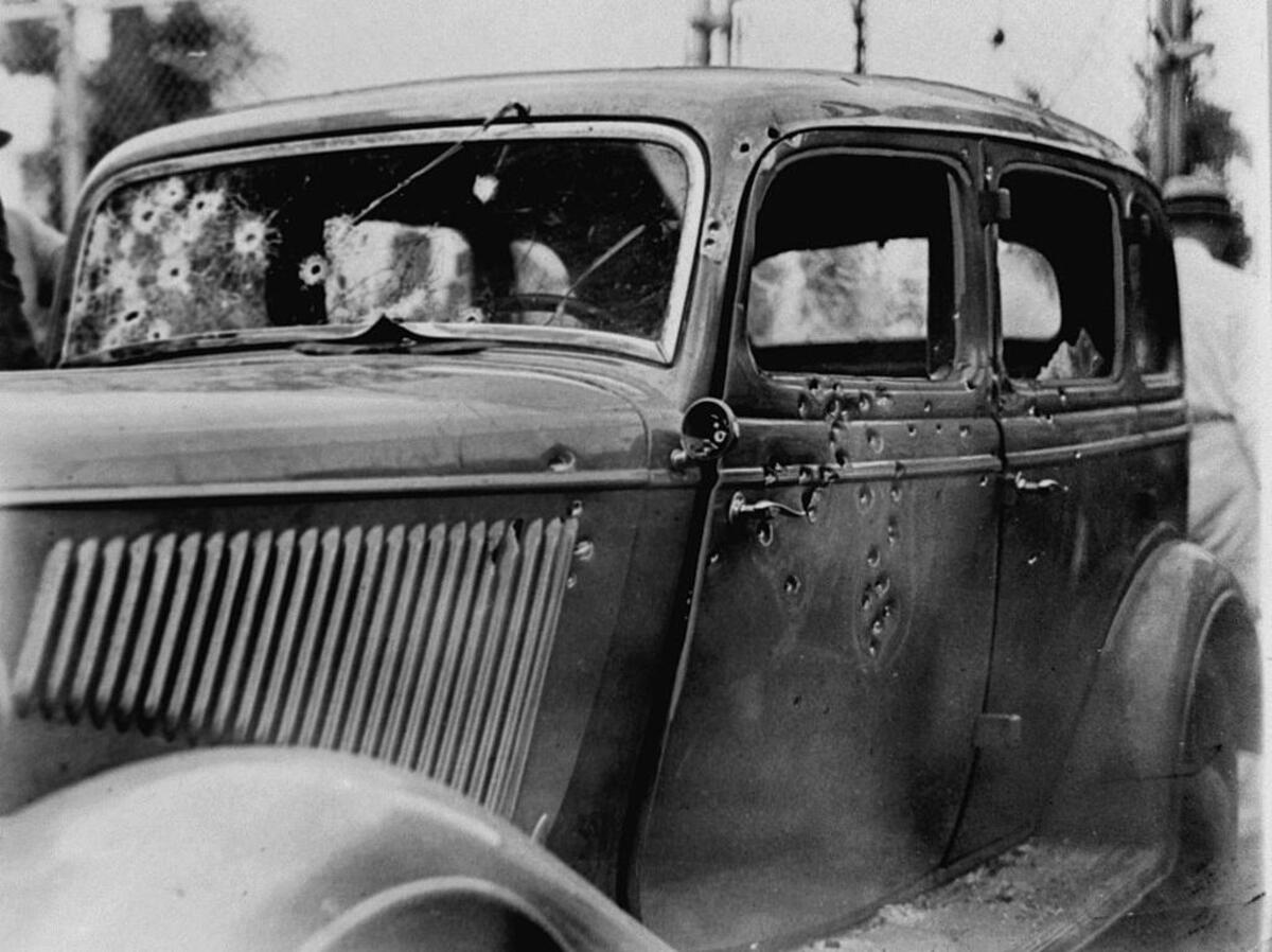 Bonnie and Clyde were gunned down in their 1933 Ford V-8.