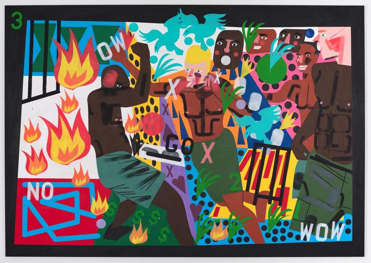 “Hobson’s Choice” (2017), by Nina Chanel Abney