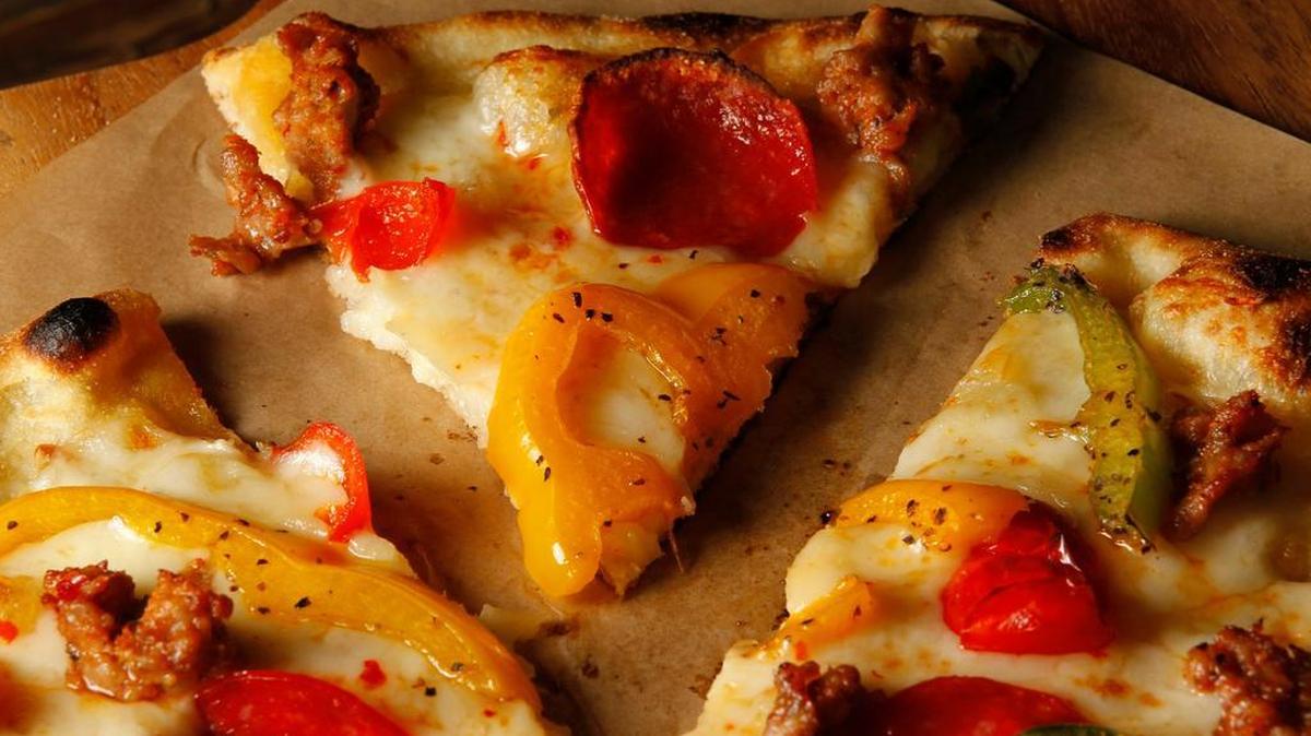 A "build your own" pizza including pepperoni, in 2014 in Fort Worth.