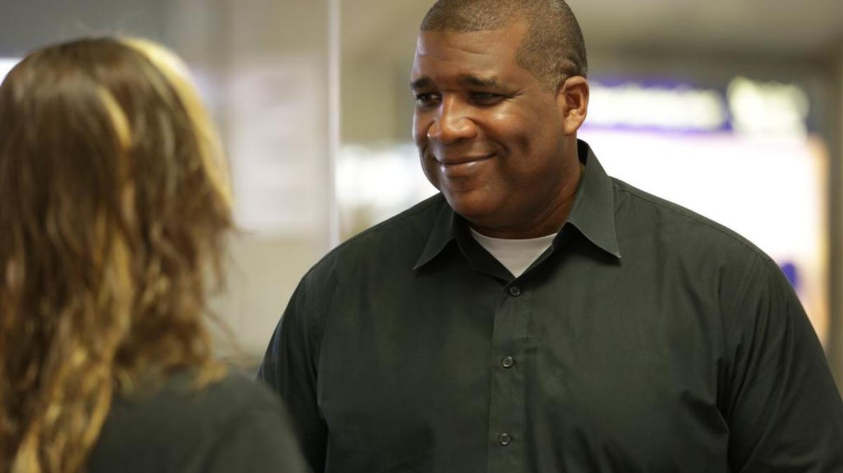 Hello Goodbye. Host Curt Menefee chatting with people at the airport. Credit: Travel Channel