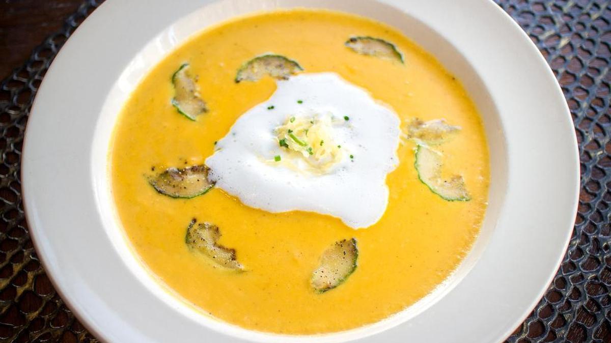 Winter Sweet Potato and Squash Soup at Bird Cafe