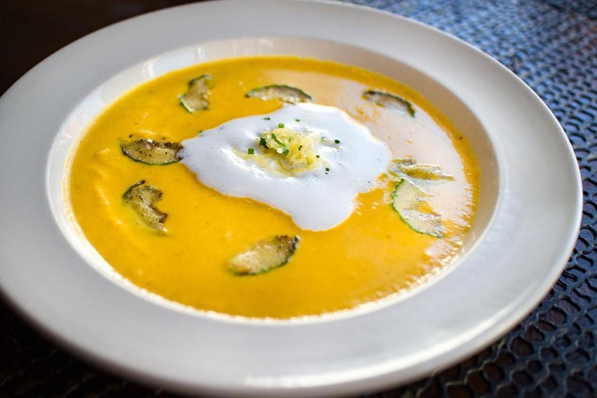 Winter Sweet Potato and Squash Soup at Bird Cafe